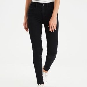 American eagle black hi-rise jegging skinny jeans